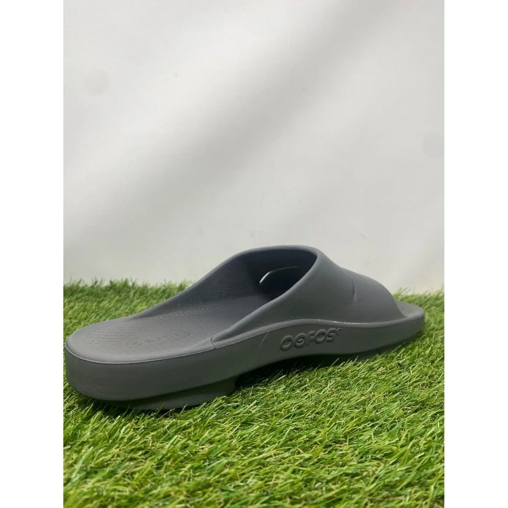 Oofos OOahh Recovery Slide Sandals Mens Gray Comfort Sport Slip On US 13